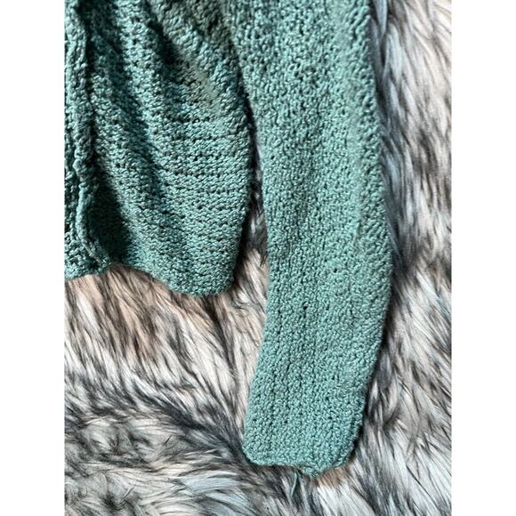 Free People Green Loose Knit Pull Over Sweater Women's Shirt Size XS - Picture 3 of 6
